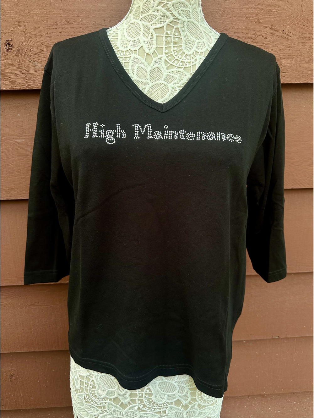 Exquisite‎ Designs Y2K High Maintenance Slogan Top
